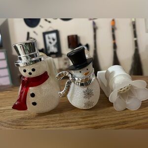 Bath and Body Works Christmas Snowman Wall Flower Plug Ins  - set of 3
